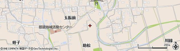 徳島県美馬市美馬町（助松）周辺の地図