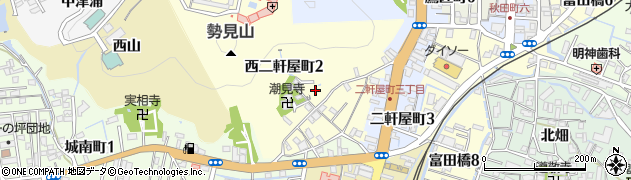 徳島県徳島市西二軒屋町周辺の地図