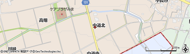 徳島県美馬市美馬町中道北周辺の地図
