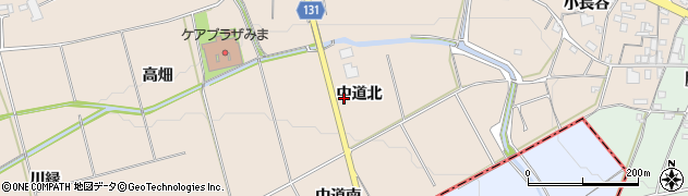 徳島県美馬市美馬町（中道北）周辺の地図