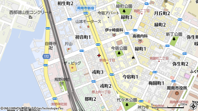 〒745-0056 山口県周南市新宿通の地図