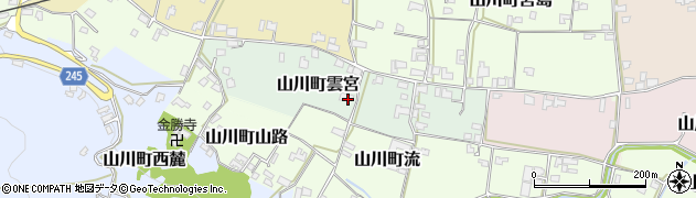 徳島県吉野川市山川町雲宮周辺の地図