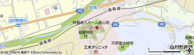 徳島県吉野川市山川町祇園周辺の地図