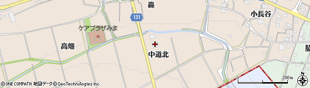 徳島県美馬市美馬町中道北36周辺の地図