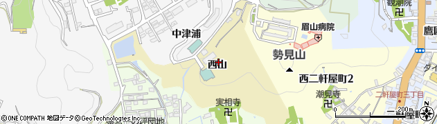 徳島県徳島市南二軒屋町西山周辺の地図