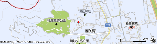 徳島県徳島市国府町西矢野171周辺の地図