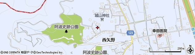 徳島県徳島市国府町西矢野169周辺の地図