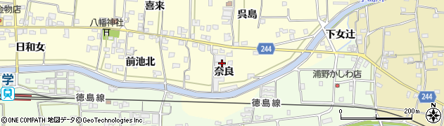徳島県吉野川市川島町児島（奈良）周辺の地図