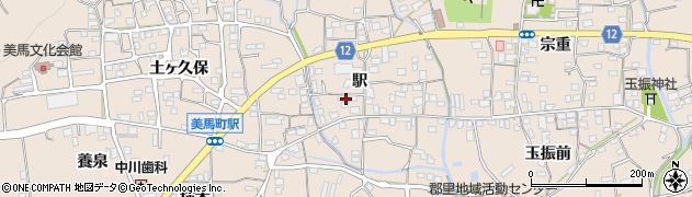 徳島県美馬市美馬町（駅）周辺の地図