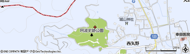 徳島県徳島市国府町西矢野周辺の地図