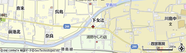 徳島県吉野川市川島町児島（下女辻）周辺の地図