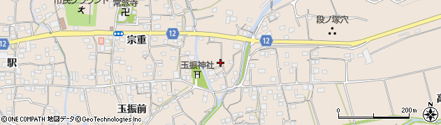 徳島県美馬市美馬町東宗重121周辺の地図