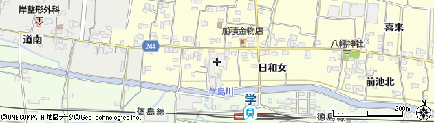 徳島県吉野川市川島町児島（日和女）周辺の地図