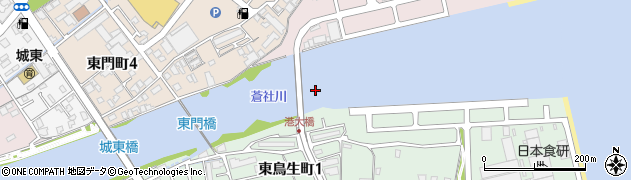 港大橋周辺の地図