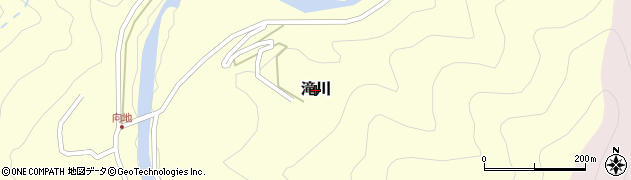 奈良県十津川村（吉野郡）滝川周辺の地図