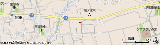 徳島県美馬市美馬町東宗重25周辺の地図