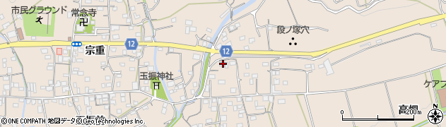 徳島県美馬市美馬町東宗重周辺の地図
