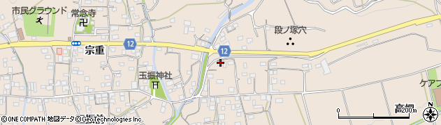 徳島県美馬市美馬町（東宗重）周辺の地図