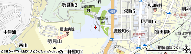徳島県徳島市二軒屋町周辺の地図