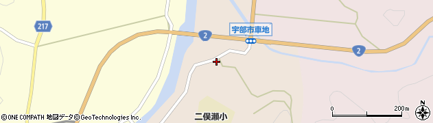 山口県宇部市車地（車地上）周辺の地図