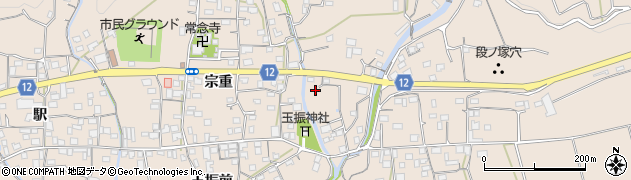 徳島県美馬市美馬町東宗重117周辺の地図