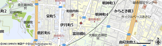 徳島県徳島市富田橋5丁目周辺の地図