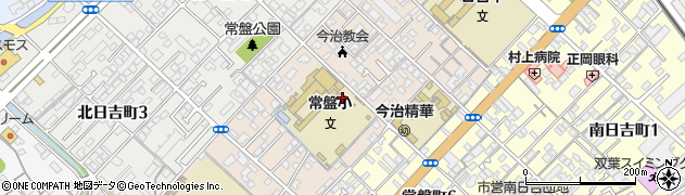 愛媛県今治市中日吉町周辺の地図