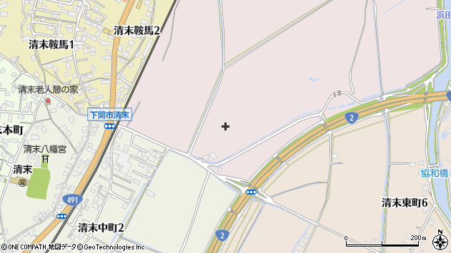 〒750-1151 山口県下関市清末の地図