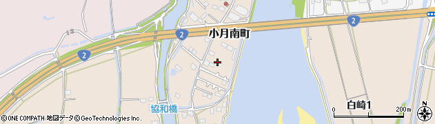 山口県下関市小月南町周辺の地図