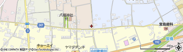 徳島県吉野川市山川町八幡214周辺の地図