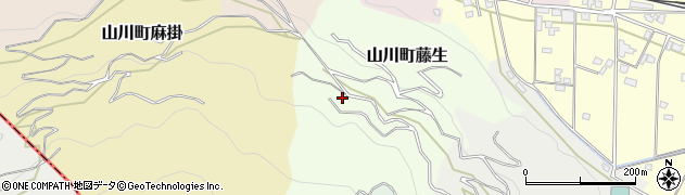 徳島県吉野川市山川町藤生周辺の地図