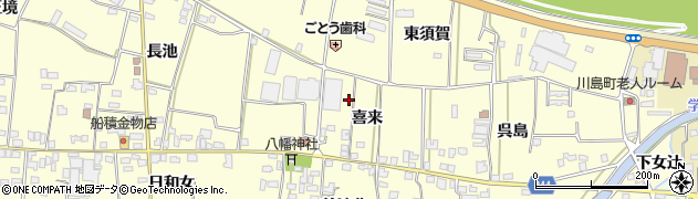 徳島県吉野川市川島町児島周辺の地図