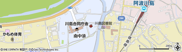 徳島県吉野川市川島町宮島747周辺の地図