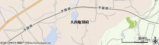 愛媛県今治市大西町別府周辺の地図
