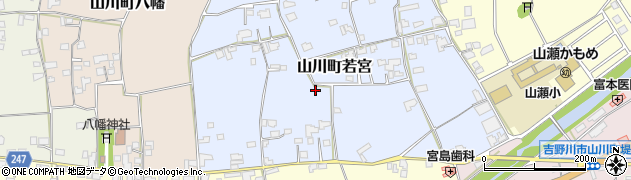徳島県吉野川市山川町若宮周辺の地図