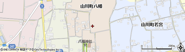 徳島県吉野川市山川町八幡周辺の地図