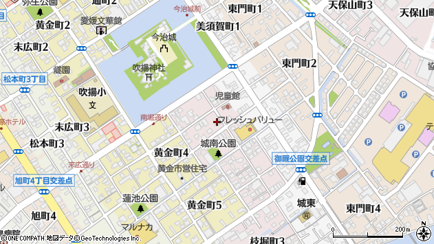 〒794-0035 愛媛県今治市枝堀町の地図