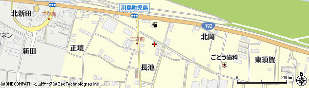 徳島県吉野川市川島町児島（西須賀）周辺の地図
