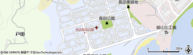 山口県周南市長田町周辺の地図
