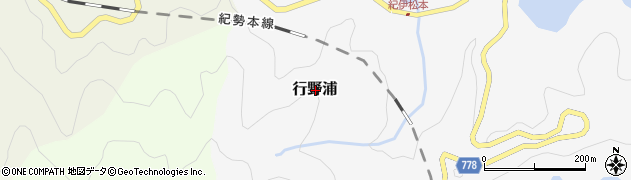 三重県尾鷲市行野浦周辺の地図
