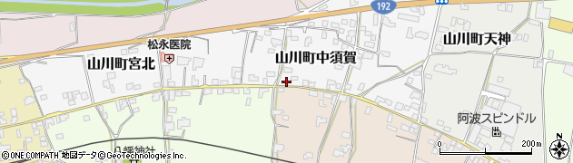 徳島県吉野川市山川町中須賀178周辺の地図