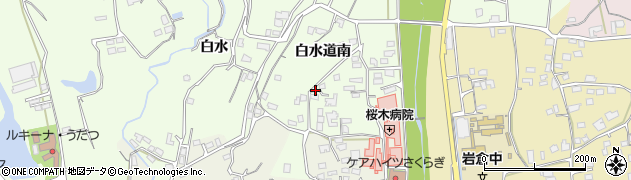 徳島県美馬市脇町（白水道南）周辺の地図