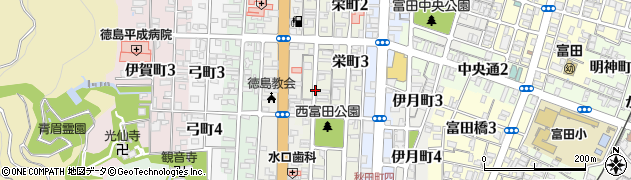 徳島県徳島市鷹匠町周辺の地図