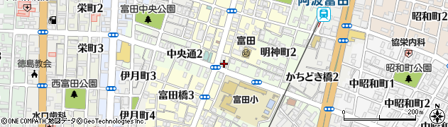 徳島市役所　健康福祉部・社会福祉センター更生保護サポートセンター周辺の地図