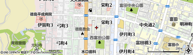 徳島県徳島市鷹匠町3丁目周辺の地図