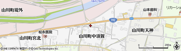 徳島県吉野川市山川町中須賀127周辺の地図