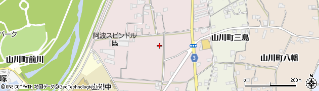 徳島県吉野川市山川町春日周辺の地図