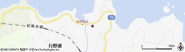 三重県尾鷲市行野浦124周辺の地図