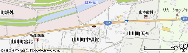 徳島県吉野川市山川町中須賀103周辺の地図