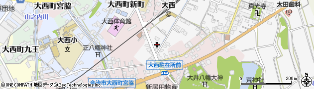 愛媛信用金庫大西支店周辺の地図